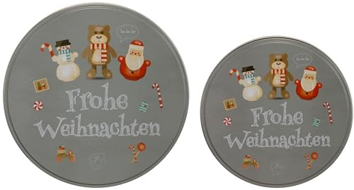 Brandsseller Set med 2 kakburkar god jul julburkar kakburkar bakverk metall