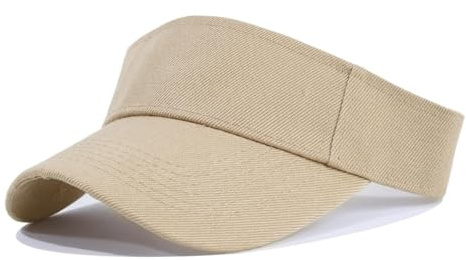 Bakicey Sommer Sonnenschutz Sonnenhut mit Großer Krempe Damen Mann Visor Cap Kappe für Outdoor Sport Strand Hut Golf Tennis (DE/NL/SE/PL, Alphanumerisch, M, Khaki)