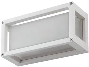 Lucande Vägglampa utomhus Aurelien (stänksäker (modern) i vitt aluminium (1 lampa, E27) – utomhusvägglampor vägglampa LED utomhu utomhus för utomhusvägg/husvägg