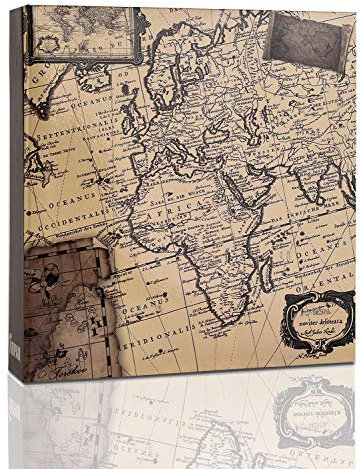 Arpan Photo Album Slip In Case Memo Photograph For 200 x 4 x 6 Inch / 10x15 cm Picture (Old Map)