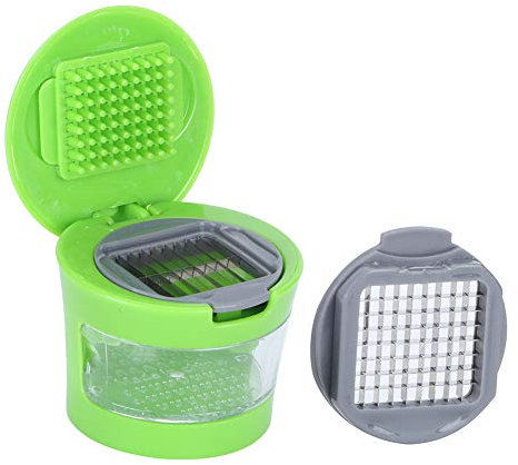 Mini picadora de ajo manual, máquina de prensa de ajo multifunción Fruta vegetal Chopper de jengibre portátil para cortar en la cocina Fácil de limpiar