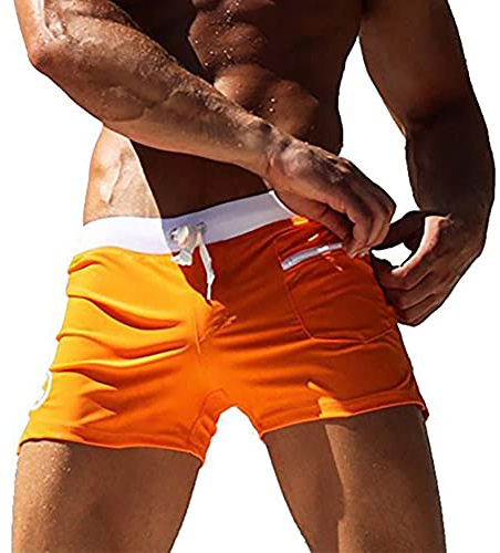 L-Peach Boxer Trunks de Bain Homme Maillot de Bain Short Pant pour Plage Sport Natation Plongée