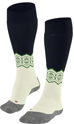 FALKE Herren Skisocken SK2 Intermediate M KH Wolle Funktionsmaterial warm dick 1 Paar, Weiß (Off-White 2040), 44-45