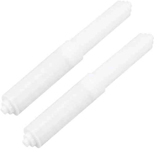 Toilettenpapierhalter aus Kunststoff, Ersatzrollenhalter, federbelastet, für Toiletten, 2 Stück