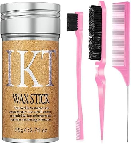 Artefact Stick di cera per capelli fragili, gel per capelli professionale per modellare i capelli sottili, crespi, professionale, fissante, per risultati morbidi, da 75g (Pink Comb)