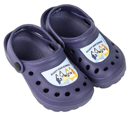 Bluey Clogs für Kinder, Sommersandalen im Bingo Design, Größen EU 24 bis 31 (Dunkelblau, EU Schuhgrößensystem, Kleinkind, Herren, Numerisch (von/bis), M, 24, 25)