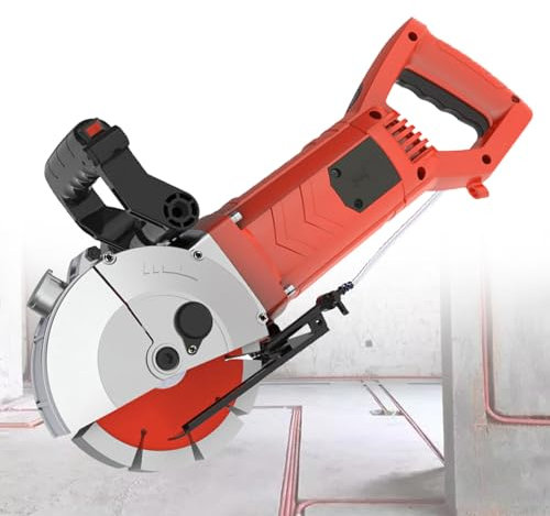 VNATWGOO 220V Industrial Dustless Wall Chaser Machine, 8300W Electric Groove Cutter for Concrete, Brick, Marble