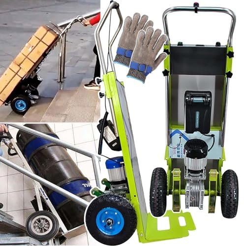 Carretilla eléctrica de mano para subir escaleras con motor CC sin escobillas, capacidad de carga de 200 kg para un transporte sin esfuerzo arriba y abajo