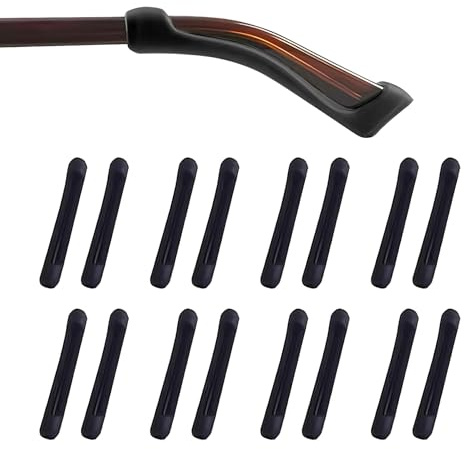 8 Paires Protege Branche Lunette, Housses En Silicone Pour Branches De Lunettes, Lunettes Antidérapants Embouts de Branches de Lunettes, Accessoires de Remplacement