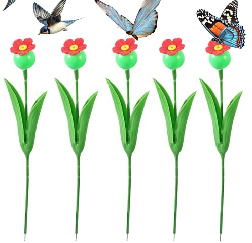 para colibríes al Aire Libre, de estaca de Flores, 14.17 x 3.15 Pulgadas, decoración de Aves al Aire Libre para Parque, Patio, jardín, césped, Patio, observación de la Naturaleza y