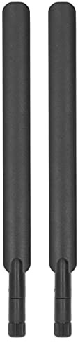 Omnidirectional Antenna 2 Pieces for 4G LTE Data Transmission - High Gain Foldable Glue Stick Design with SMA Male Connector and Sun Proof Construction Black (Black)