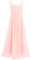 Freebily Longue Robe à Bretelles Mariage Cérémonie Enfant Fille Robe Demoiselles d'honneur Eté Robes de Fête Gala en Mousseline Rose 12 Ans