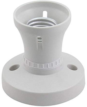 Screw Light Bulb Socket Holder, E27 Lamp Holder Base Edison Plastic Lamp Socket Holder, Light Bulb Holder Lamp Bases Screw Cap Wall Adapter Converter Socket Ceiling Pendant(size:Straight Socket)