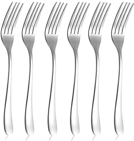 HöHscheid Tafelgabeln 6 Stück, 18/10 Edelstahl Gabeln Hochglanzpoliert Besteck Gabeln Set Spülmaschinengeeignet