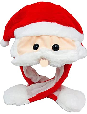 EMMEXX Plush Santa Claus Christmas Hat - Red - Unisex-Adults & Kids - Festive Enthusiasts