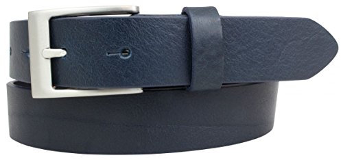 BELTINGER Kinder-Gürtel aus Vollrindleder 3 cm | Leder-Gürtel für Jungen Mädchen 30mm | für Jeans, Anzug, Kleid, Rock | Marine 65cm