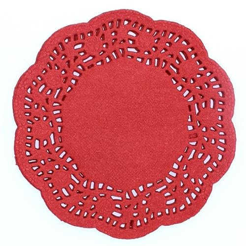 QIUMING 100 pz 4.5 Colori Misti Centrini di Carta Pizzo/Tovagliette per la Decorazione della Festa Nuziale Forniture Scrapbooking Mestieri di Carta