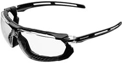 Honeywell Tirade™ Sealed Eyewear with ShieldPlus® Fog-Resistant Coating, Dielectric Design, Suitable for Oil&Gas/Chemical/Construction/Utility, Gloss Black Temple Color, Clear Lens, 1036830 (1 Piece)