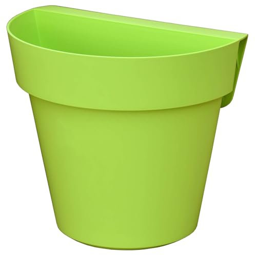 Euro3plast 298886G Up Hängetopf Farbe Grün 25 cm lang Geländertopf für den Außenbereich