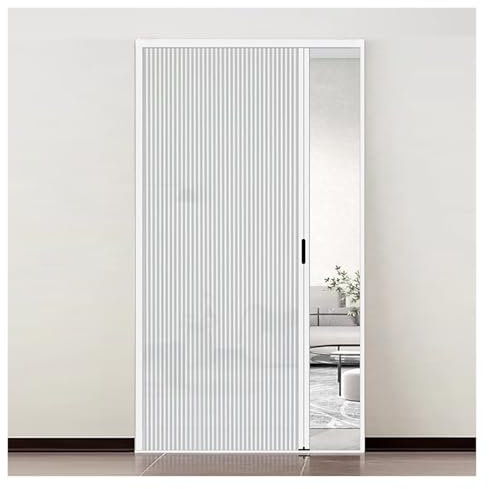 Falttüren Innentüren 190 200 210 220 230 240 cm Hoch Unsichtbare Falttür Mit Wabenstruktur, Ohne Bohren Weiße Falttüren Für Den Kleiderschrank, Küche, Badezimmer Schiebe-Falttüren(60x220cm/23.6x87in)