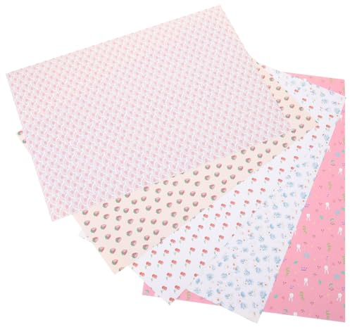 PartyKindom Papier Peint Maison De Poupée À Décoller Et À Coller 5 Feuilles D’Autocollants Muraux Mini Maison Accessoire De Poupée pour Salon Et Chambre Miniature Décoration Bricolage