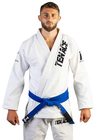 Tenace Kimono Premium Jiu Jitsu BJJ - Unisex Adulto Gi Per Allenamento e Competizione - Uomini e Donne, bianco, A3
