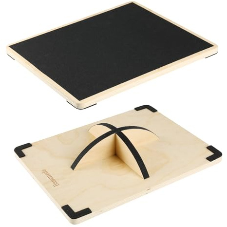 Professional Wooden Balance Board for Adults-Anti-Slip 350LBS Wobble Board for Physical Therapy Standing Desk Core Strength-Rocker Board Balancing Board(360 Degree Rotation)