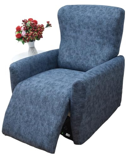 Peosaard Cubierta de sofá reclinable, Fundas reclinables, Cubierta del sofá elástica de 4 Piezas con Borde elástico, Cubiertas de Mecedora de Chicos Perezosos con Bolsillo, Cubiertas