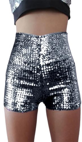 Costume de carnaval 2026 avec strass scintillants pour femme - Short ajusté taille haute - Performance sur scène