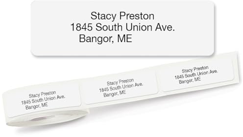 Personalized Return Address Labels, Roll of 250 Gloss White Self-Adhesive Labels Without Dispenser, Customize with Name & Shipping Address, Colorful Images