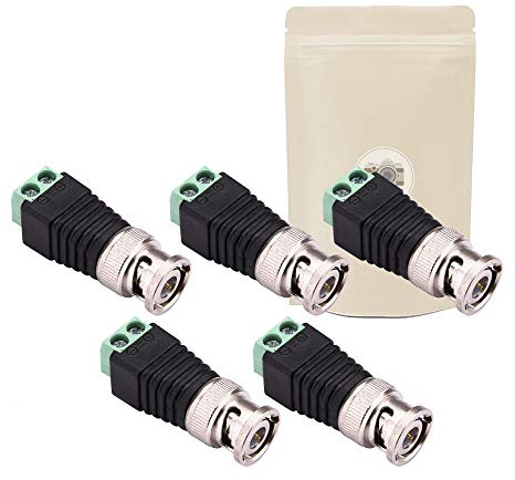 Adaptout 5X Domino Bornier BNC Male Adaptateur 2 entrées sans Soudure connecteur Video s-Video Marque Française