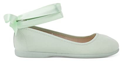 Pisamonas Bailarina Cintas Raso Cierre Pulsera Talla 34 Color Verde Pastel