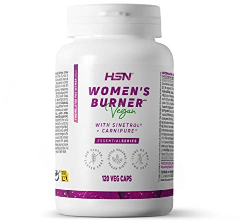HSN Quemador Especial Mujer Women's Burner | 120 Cápsulas Vegetales | Fórmula Completa que contribuye al metabolismo normal de los ácidos grasos* con Cafeína Té Verde Sinefrina Guaraná