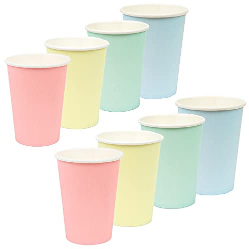 Talking Tables - Vasos de papel pastel – Vajilla de papel reciclable para cumpleaños, fiestas de oficina, baby showers – 8 unidades, pastelcups