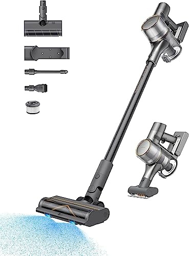 dreame R20 Cordless Vacuum Cleaner, 22,000PA / 190AW Cordless Stick Vacuum with Touch Screen, Up to 90 Mins Runtime, Self-Standing Vacuum with Auto Mode, Lightweight Vacuums for Floor Carpet/Pet Hair