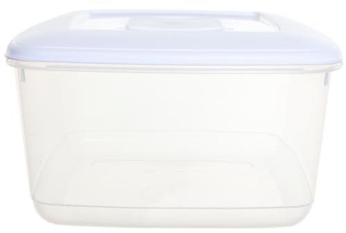 Jazooli 10L Square Food Container with Lid - Airtight Food Storage Container | Fridge, Freezer, Dishwasher, Microwave Safe | Dry Food, Prep, Flour, Cereal Storage, BPA-Free Plastic