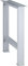LISTA Werkbank Tischgestell 80x725x800mm - Werkbank Werkstatt Gestell bis 400kg belastbar, Stahlblech in Lichtgrau