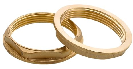 Écrous de blocage MOUMOUTEN G2 en laiton, 2 raccords hexagonaux femelles avec bride pour fixation à vis, raccordements eau et jardin