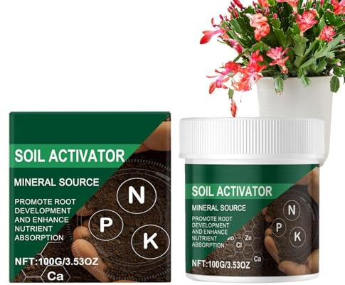 Attivatore Del Suolo Con Humate Di Potassio, Fertilizzante Nutriente Di Origine Minerale Da 100 G | 123g Ad Azione Rapida Scioglie La Terra Dura E Regola Facilmente Il PH Per Verdure, Fiori, Pi