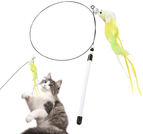 Leksakspö för 80 Cm Träningsfiskespö För Katt | Kattretpinne För Aktiviteter Efter Måltiden, Tristessförebyggande, Mental Stimulering Och Träning, , Vardagsrum Och Lägenhet