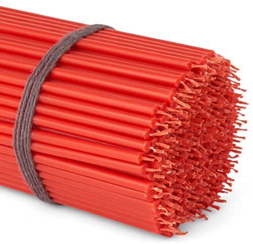 NKlaus 200g rote Altarkerzen Kirchenqualität, dünne Osterkerzen Ritualkerzen Höhe: 16cm. (ca. 50 St.) 36253