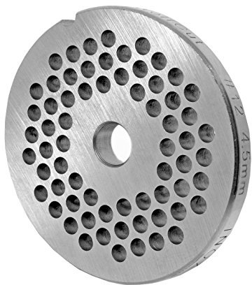 Wolfcut INOX Lochscheibe Gr. 10 & 12-4,5 mm Bohrung - Kompatibel/Ersatz mit Fleischwolf Reber Typ N.12EL9501 N, Alexanderwerk, Bartscher FW80,12SQO