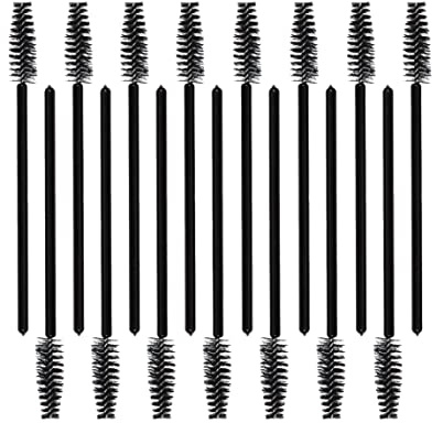 ForPro Premium Mascara Applicators, Disposable Eyelash Brushes, Mascara Wands, Black, 200-Count