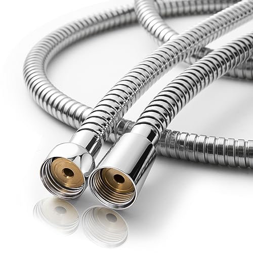 OFFO Shower Hose, 1.2m Bidet Hose Stainless Steel Anti Burst Braided Flexible Hose Replacement Shower Hose for Bidet Sprayer, Chrome