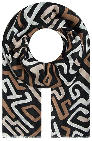 Majea Halstücher Damen Tuch Kopftuch Halstuch Schal Damen-Schal Tücher Damen Stola (880035) (schwarz 7)