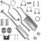 Polmo Schalldämpferset Auspuffanlage Auspuff für Nissan Micra 3 III K12 2005-05/2010 1.2 1.4