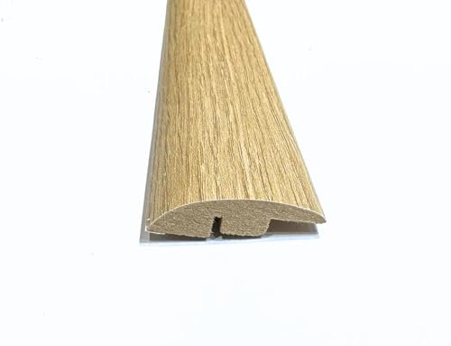 San Diego Oak Laminate & Wood Flooring Section Transition Bar MDF Threshold Strip Ramp Edge Profile Door Trim Moulding Oak (1, 900mm (2ft 9))