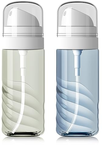 Yolaist 2 Pack 60ML Small Spray Bottle, Portable Refillable Travel Spray Bottle for Hair, Cleaning, Beauty, Fine Mist, Leak Proof, Lt. Blue and Lt. Green