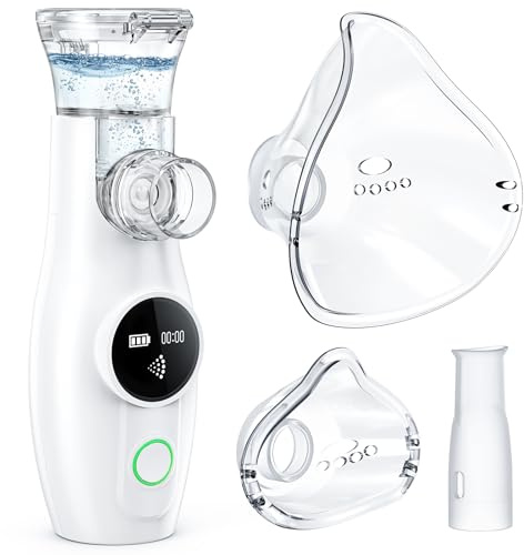 YOZISS Aerosoles nebulizador para Adultos y Niños,Recargable Nebulizador Portátil Inhalador, Aerosoles Inhalador para uso Doméstico y de Viaje