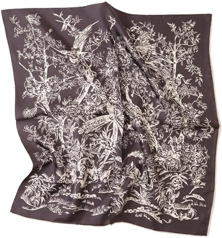 Prettystern enrollada a mano señora hombre unisex 100% seda bandana nicki bufanda verano pequeña bufanda de seda, 53/53 cm, 14mm spessore, laminato a mano